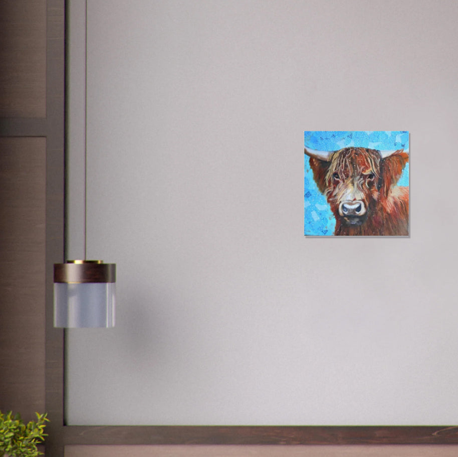 Highland Cow In The Snow Canvas