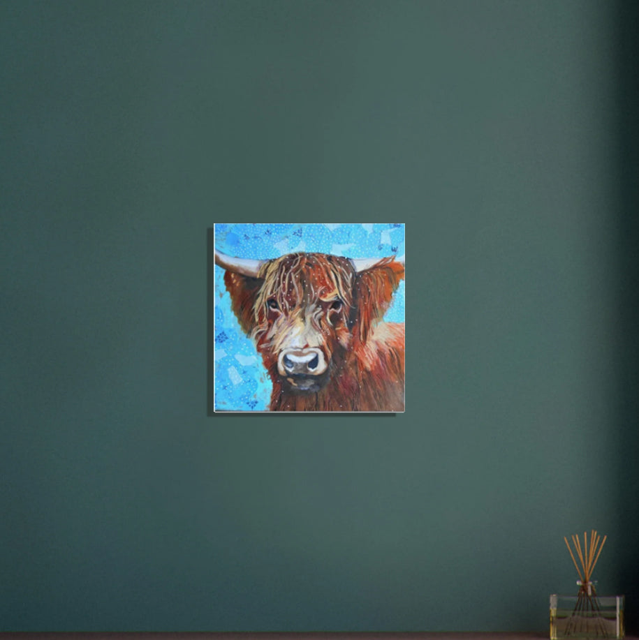 Highland Cow In The Snow Canvas